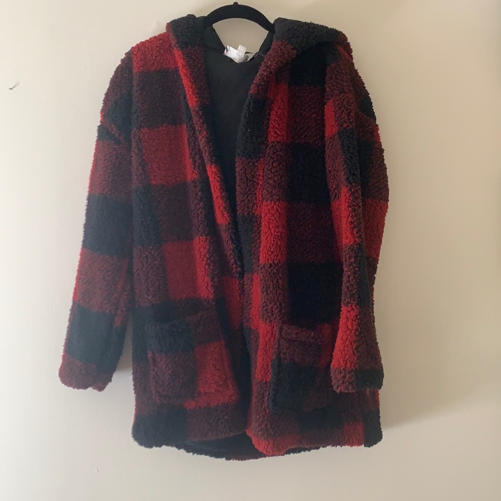 Buffalo Plaid Sherpa Jacket